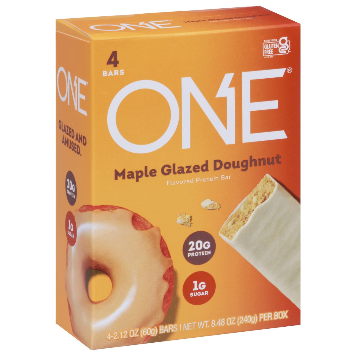 slide 2 of 9, ONE Maple Glazed Doughnut Flavored Protein Bars, 2.12 oz (4 Count), 4 ct