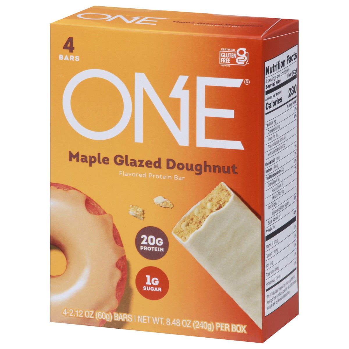 slide 9 of 9, ONE Maple Glazed Doughnut Flavored Protein Bars, 2.12 oz (4 Count), 4 ct