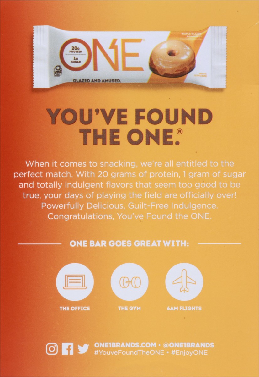 slide 7 of 9, ONE Maple Glazed Doughnut Flavored Protein Bars, 2.12 oz (4 Count), 4 ct