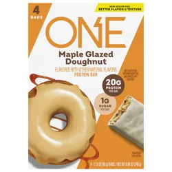 ONE Maple Glazed Doughnut Flavored Protein Bars, 2.12 oz (4 Count)