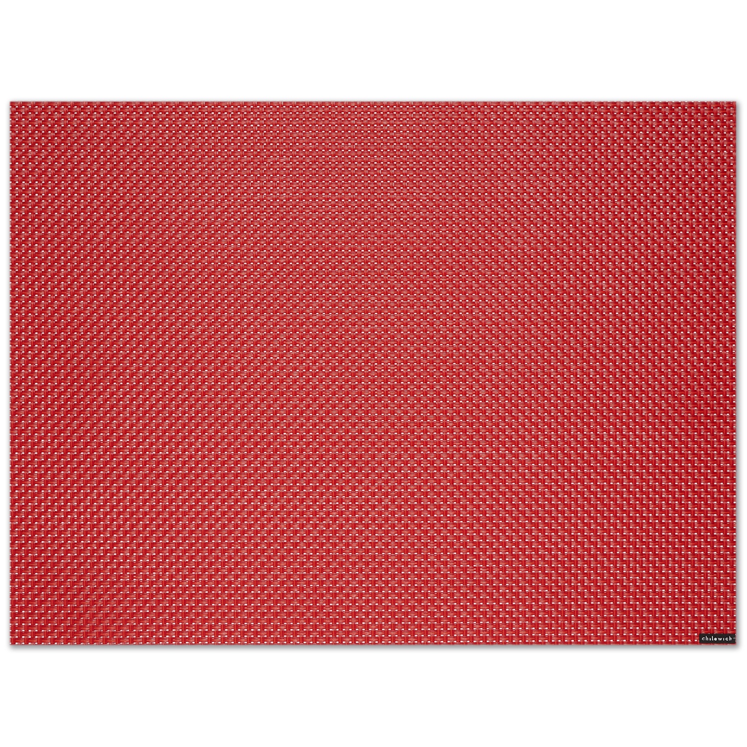 slide 1 of 1, Chilewich Basketweave Placemat, Chili Red, 19 in x 14 in