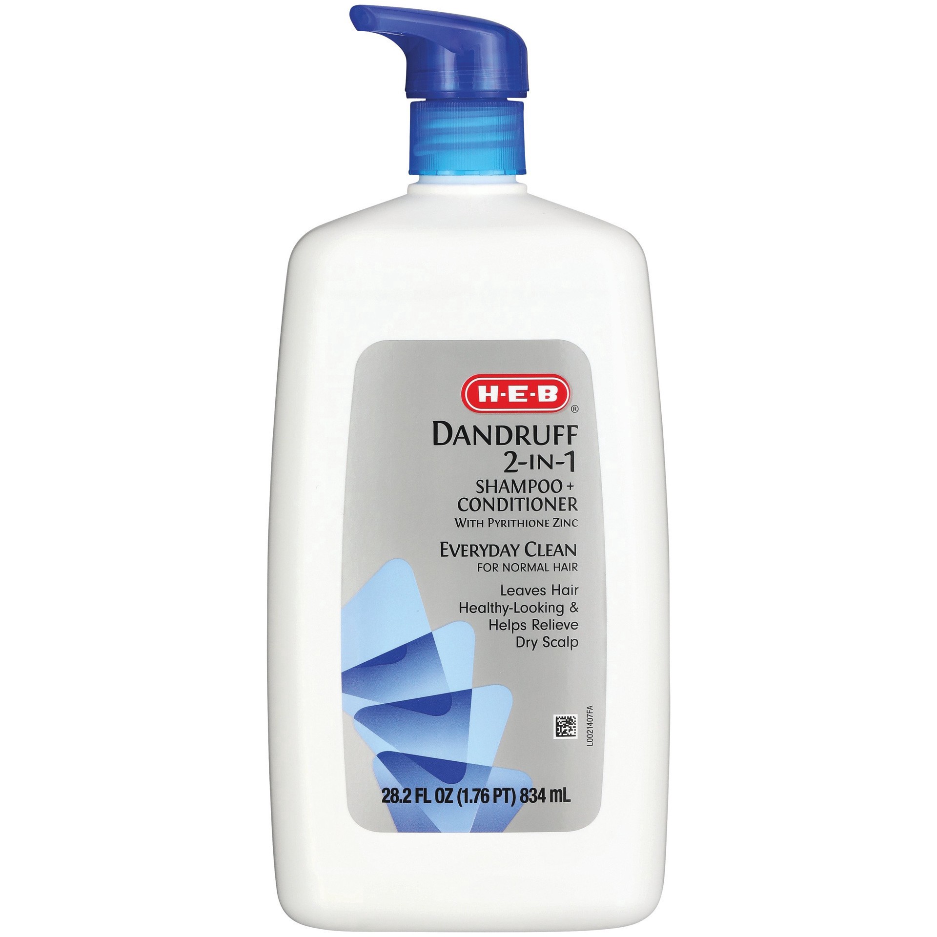 slide 1 of 1, H-E-B 2 in 1 Dandruff Shampoo + Conditioner - Everyday Clean, 33.8 oz