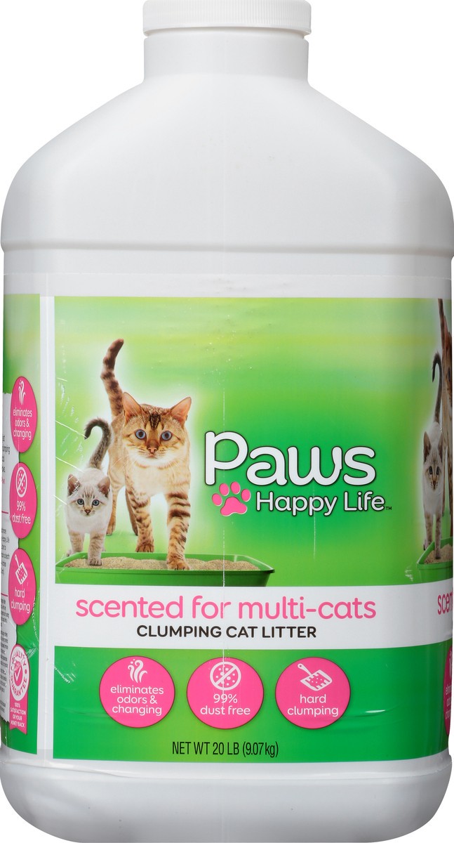 slide 11 of 11, Paws Happy Life Scented For Multi Cats Clumping Cat Litter, 20 lb