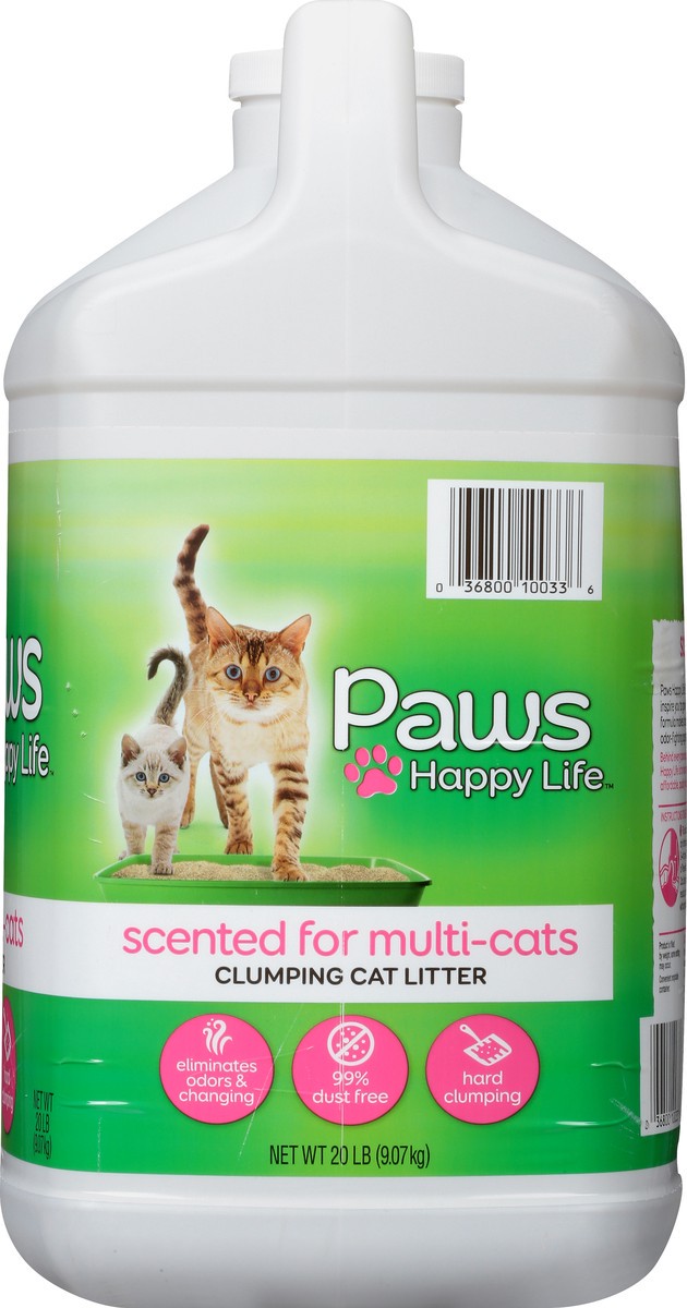 slide 10 of 11, Paws Happy Life Scented For Multi Cats Clumping Cat Litter, 20 lb