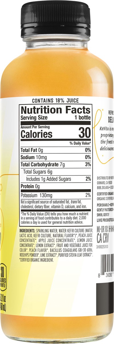 slide 7 of 8, KeVita Lemonade, 15.2 oz