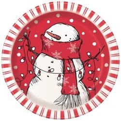 Unq Snowman Plates