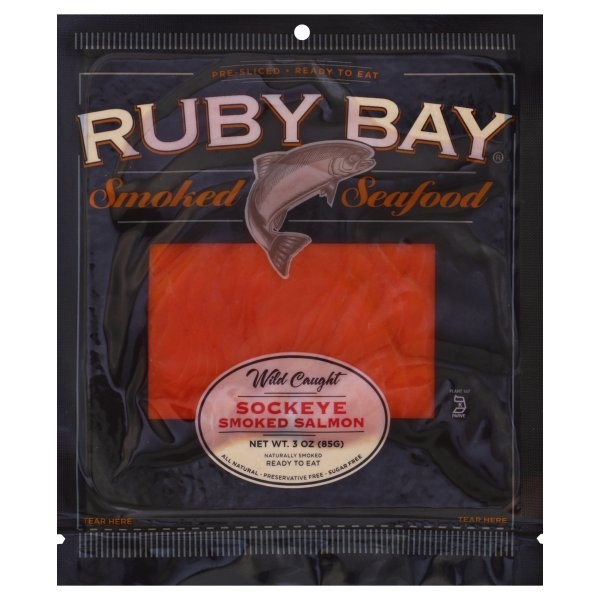 slide 1 of 1, Ruby Bay Salmon Sockeye Sliced, 3 oz
