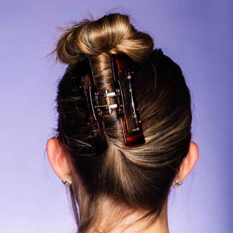 slide 6 of 8, Gimme Thick Hair Rectangle Claw Clips 2Pk, 1 ct