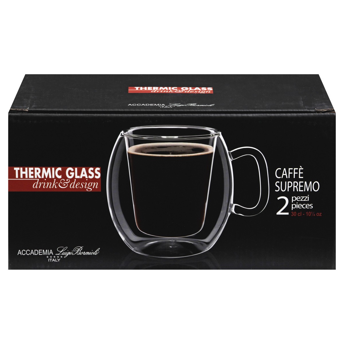 slide 2 of 10, Luigi Bormioli Drink & Design Caffe Supremo 10.25 Ounces Thermic Glass 2 ea, 2 ct