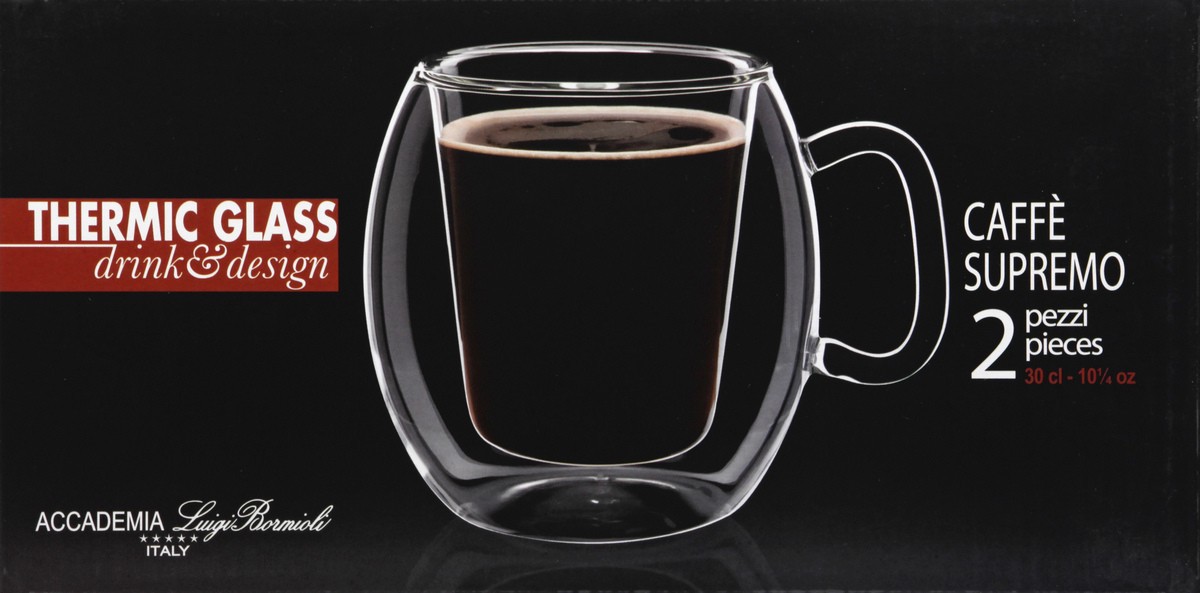 slide 8 of 10, Luigi Bormioli Drink & Design Caffe Supremo 10.25 Ounces Thermic Glass 2 ea, 2 ct