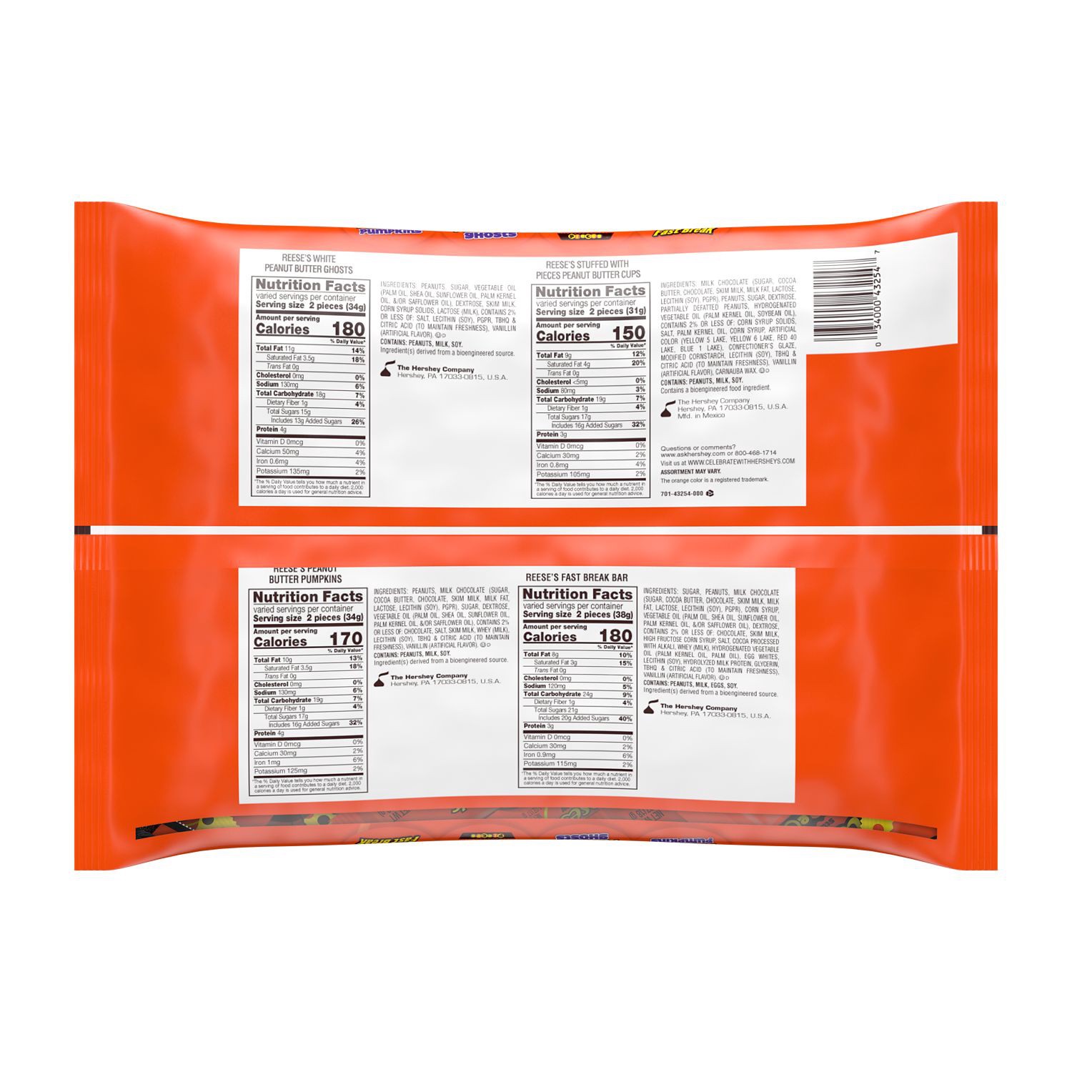 slide 3 of 3, Reese's Snack Size Reese's Lovers Candy Assortment 55 ea, 55 ct