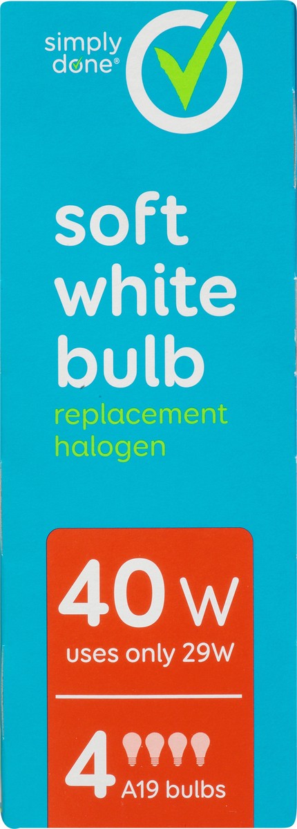 slide 8 of 9, Simply Done 40 Watts Soft White Halogen Replacement Light Bulbs 4 ea Sleeve, 4 ct