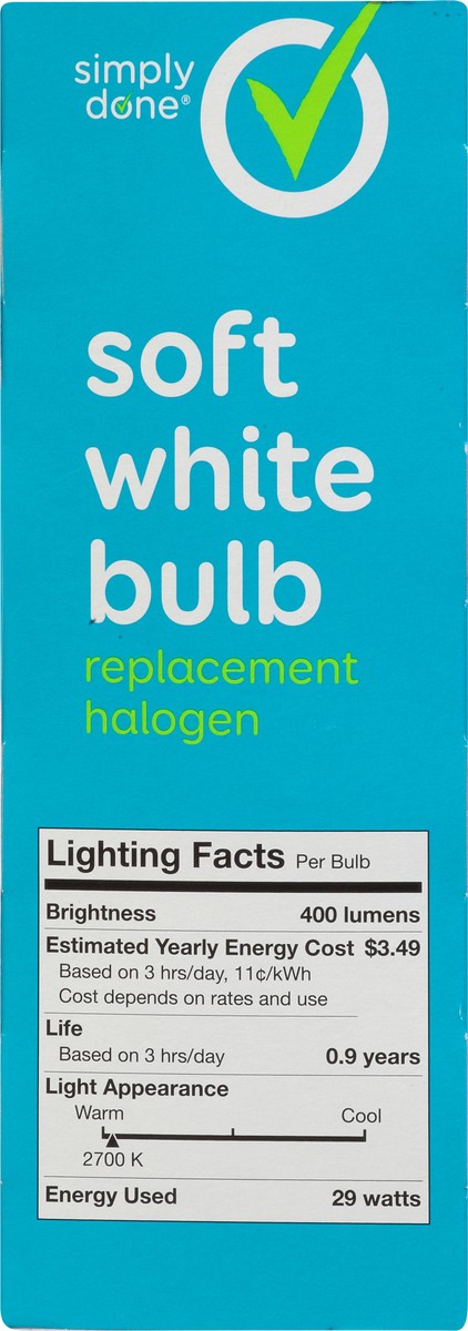 slide 7 of 9, Simply Done 40 Watts Soft White Halogen Replacement Light Bulbs 4 ea Sleeve, 4 ct