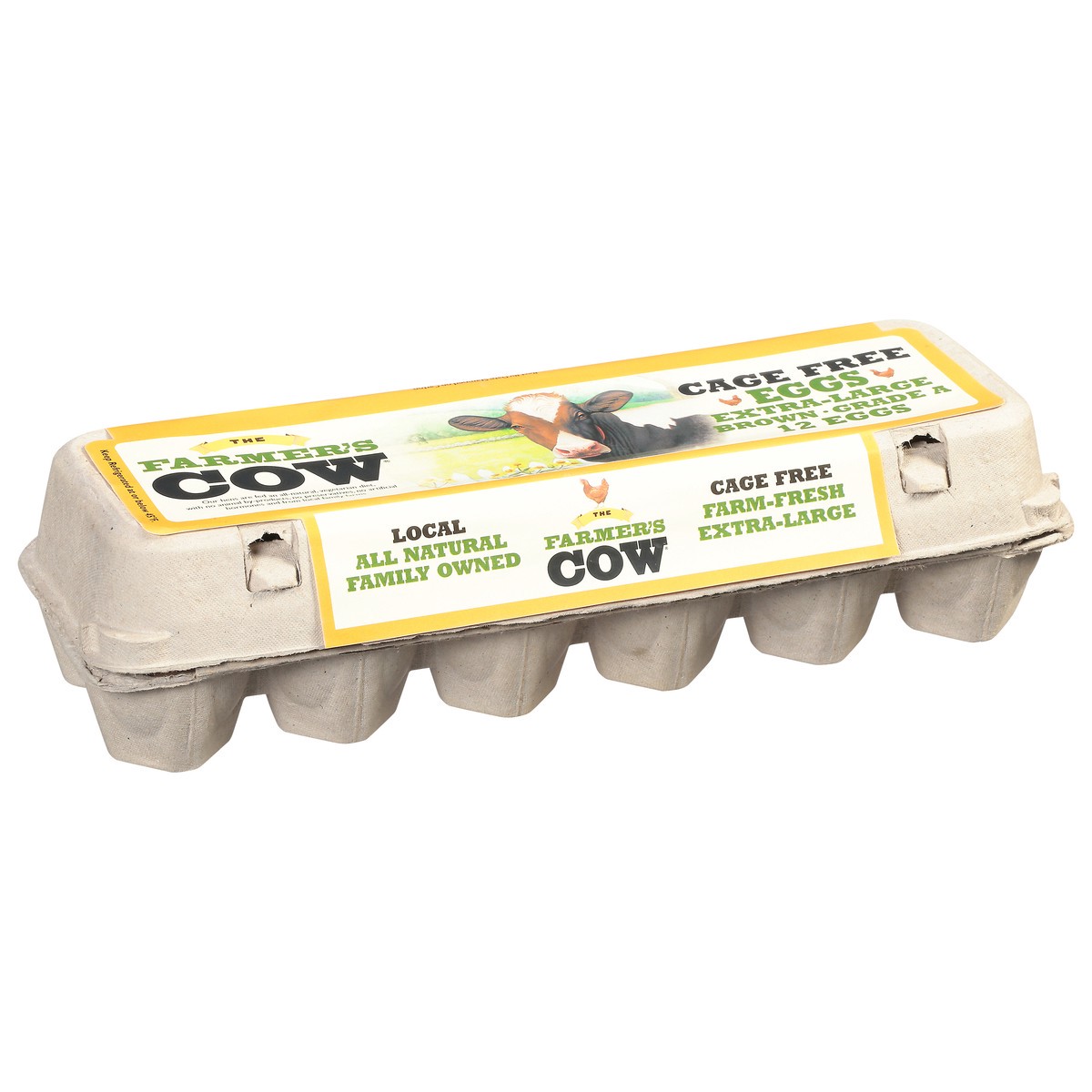 slide 5 of 9, The Farmer's Cow Brown Eggs Extra-Large - 12 ct, 12 ct