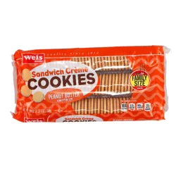 Weis Quality Peanut Butter Sandwich Creme Cookies Family Size