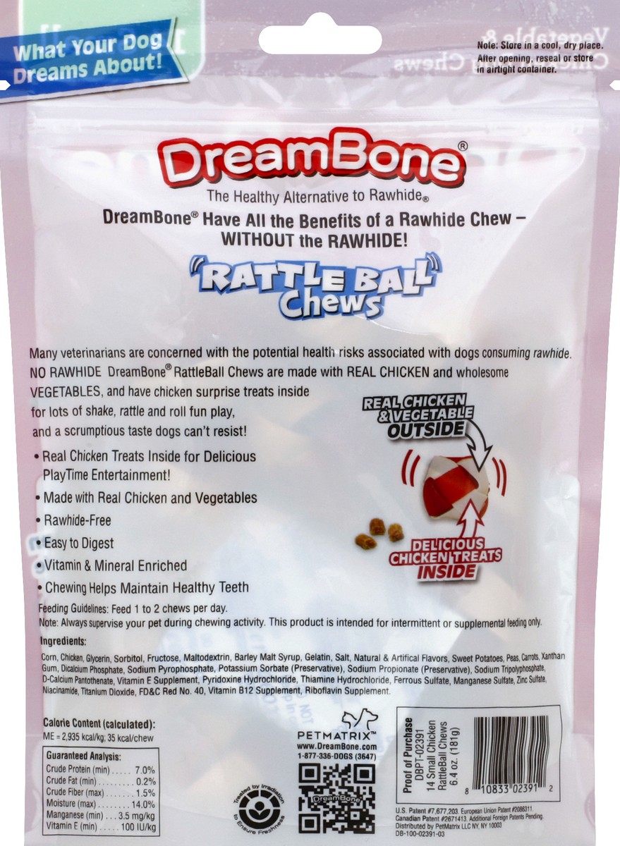 slide 4 of 6, DreamBone Rattle Ball Chews, 14 Ct, 1 ct