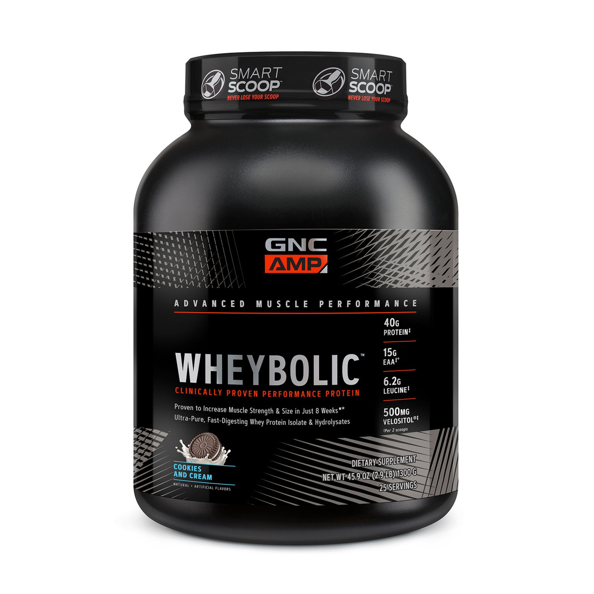 slide 1 of 1, GNC AMP Wheybolic - Cookies and Cream, 1 ct