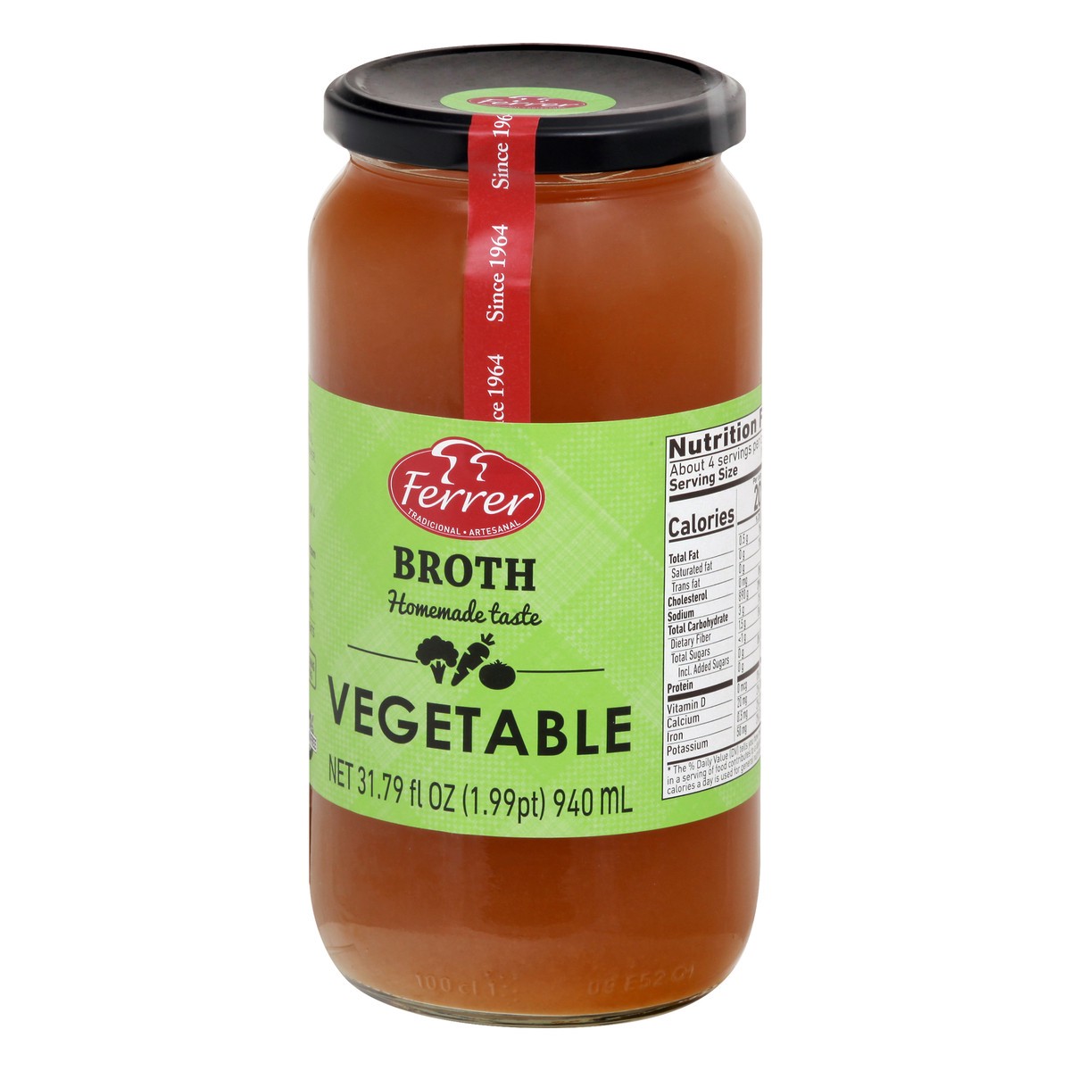 slide 5 of 13, Ferrer Vegetable Broth 31.79 oz, 31.79 oz