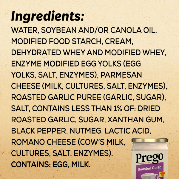 slide 2 of 22, Prego Alfredo Sauce with Roasted Garlic, 22 oz Jar, 22 oz