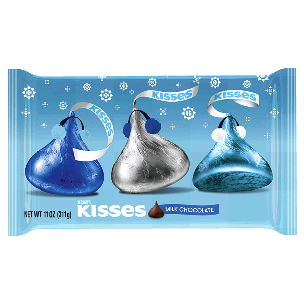 slide 1 of 1, Hershey's Kisses Holiday Milk Chocolates, 11 oz