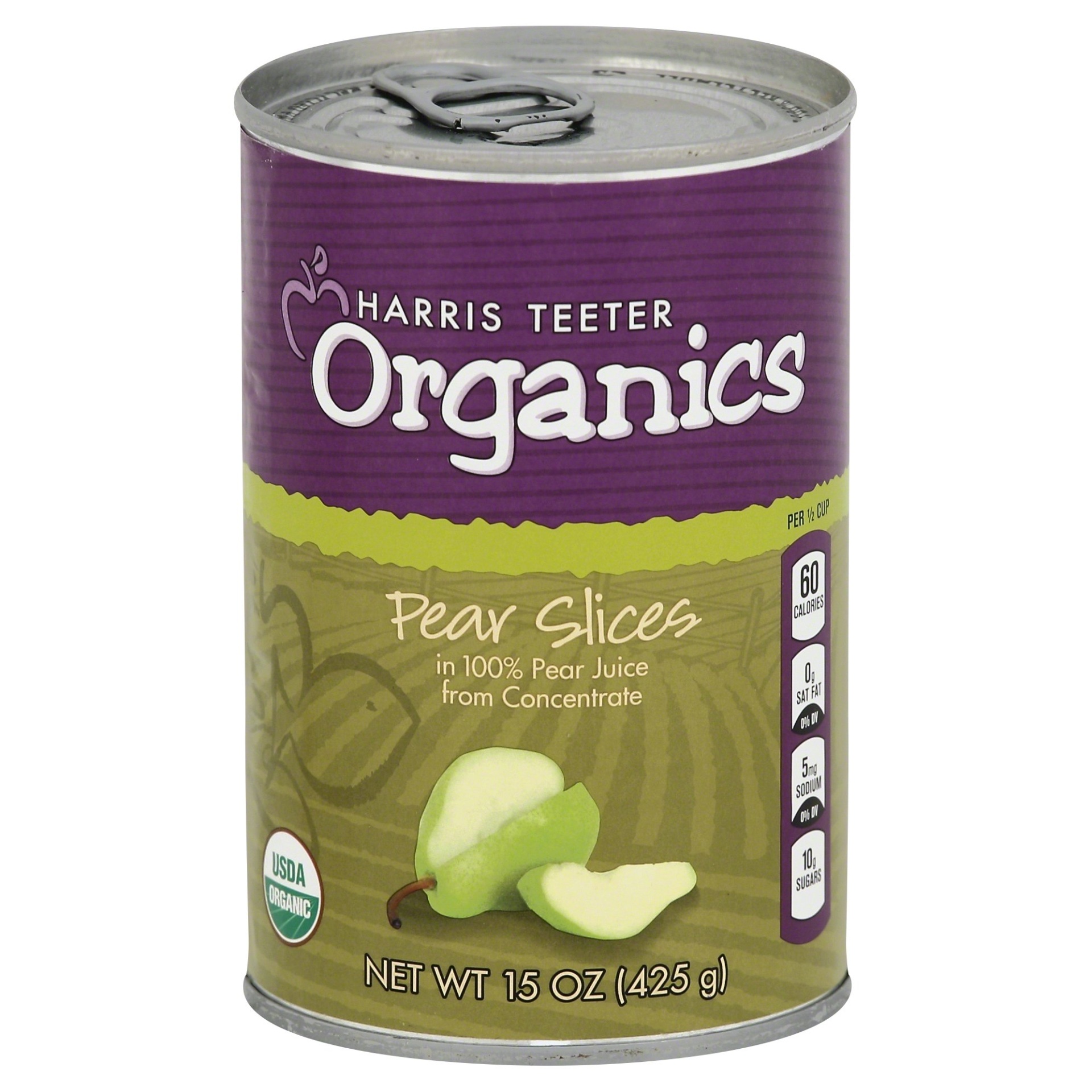 slide 1 of 1, HT Organics Pear Slices in Juice, 15 oz