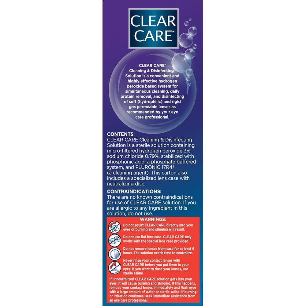 slide 3 of 4, Clear Care Triple Action Cleaning Contact Travel Pack, 3 oz