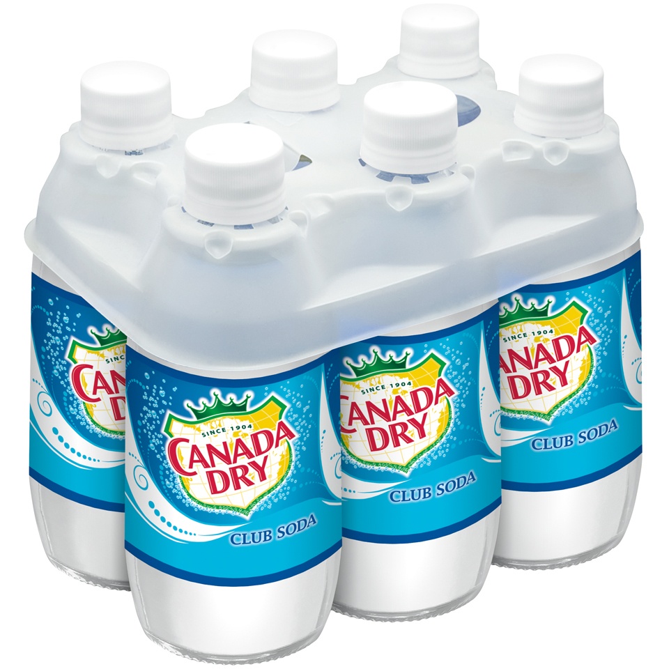 slide 2 of 3, Canada Dry Club Soda PET, 6 ct