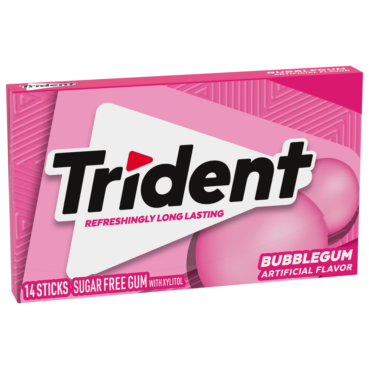 slide 7 of 9, Trident Bubblegum Sugar Free Gum, 14 Piece Pack, 0.94 oz