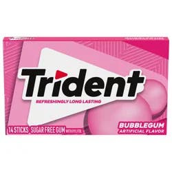Trident MONDELEZ GLOBAL LLC (SNACKS US) TRIDENT Bubblegum 14PC Sleeve Top 623749 516483 - TRIDENT Redesign US - WAVE 1 14 STICKS English