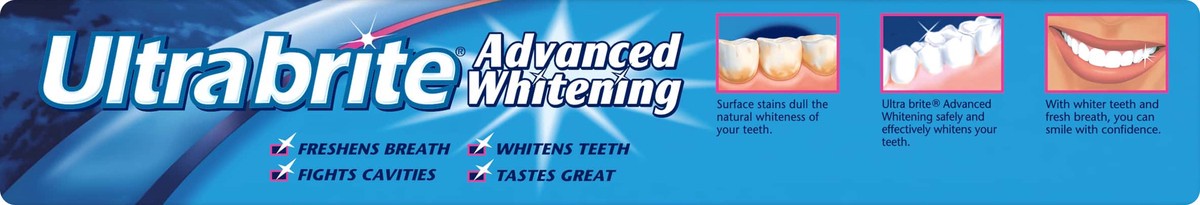 slide 2 of 5, Ultra Brite Advanced Whitening Toothpaste, Clean Mint - 6.0 Ounce, 6 oz