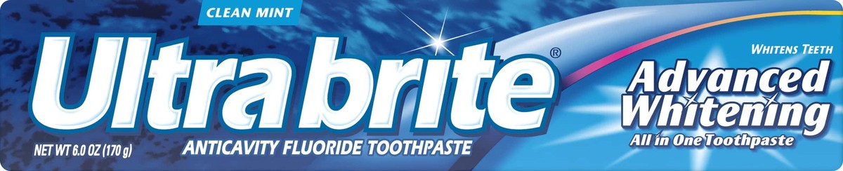 slide 5 of 5, Ultra Brite Advanced Whitening Toothpaste, Clean Mint - 6.0 Ounce, 6 oz