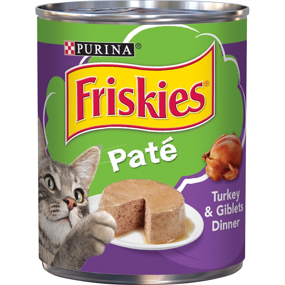 slide 1 of 7, Friskies Pate Turkey & Giblet Wet Cat Food, 13 oz