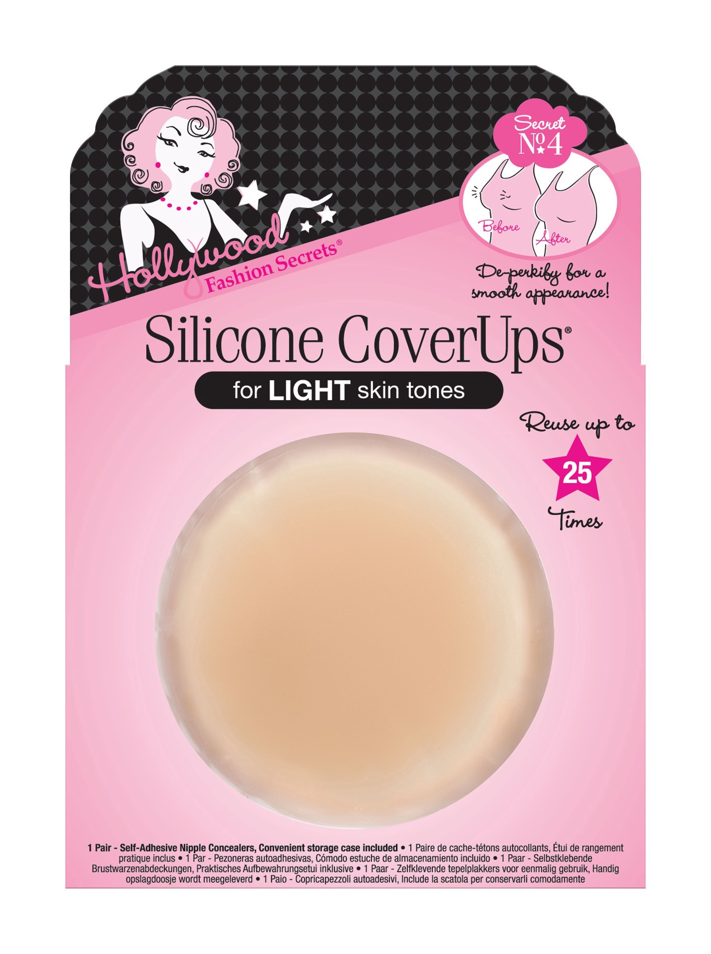 slide 1 of 2, Hollywood Fashion Secrets Light Silicone CoverUps 1 ea, 1 ct