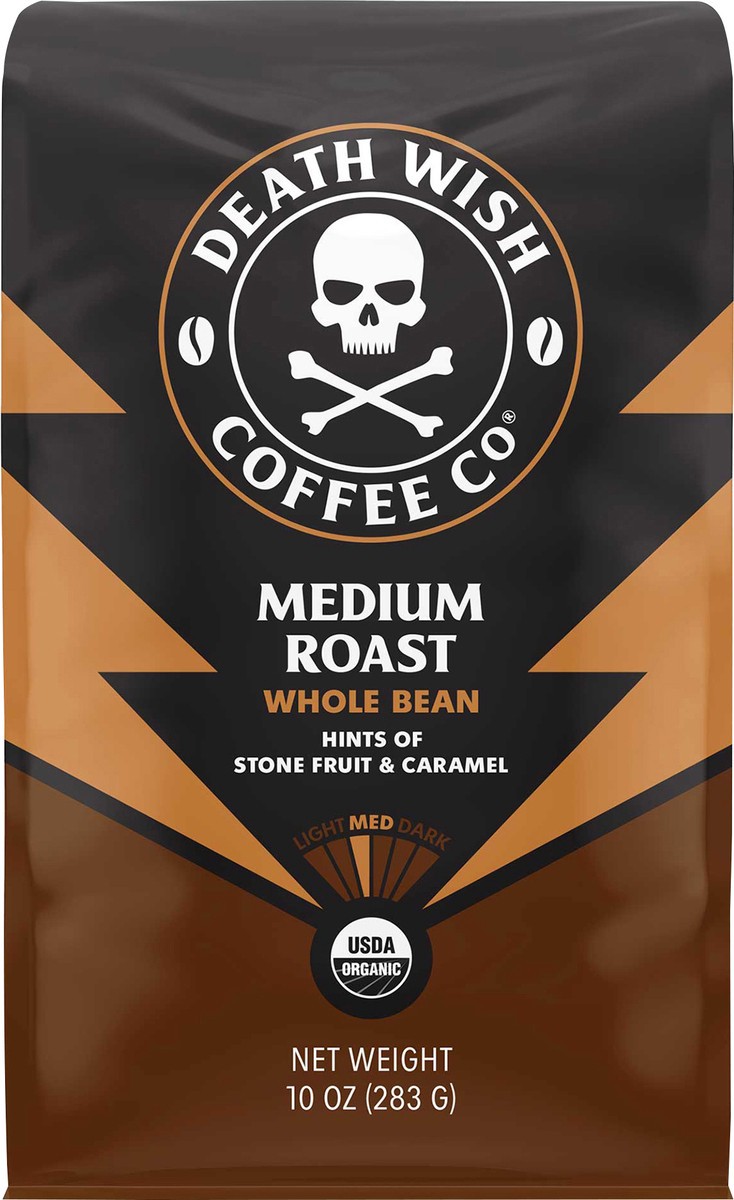 slide 7 of 9, Death Wish Coffee Co. Medium Roast 10oz Whole Bean, 10 oz