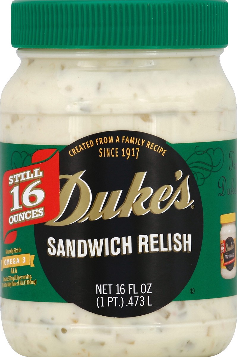 slide 2 of 2, Duke's Sandwich Relish, 16 oz