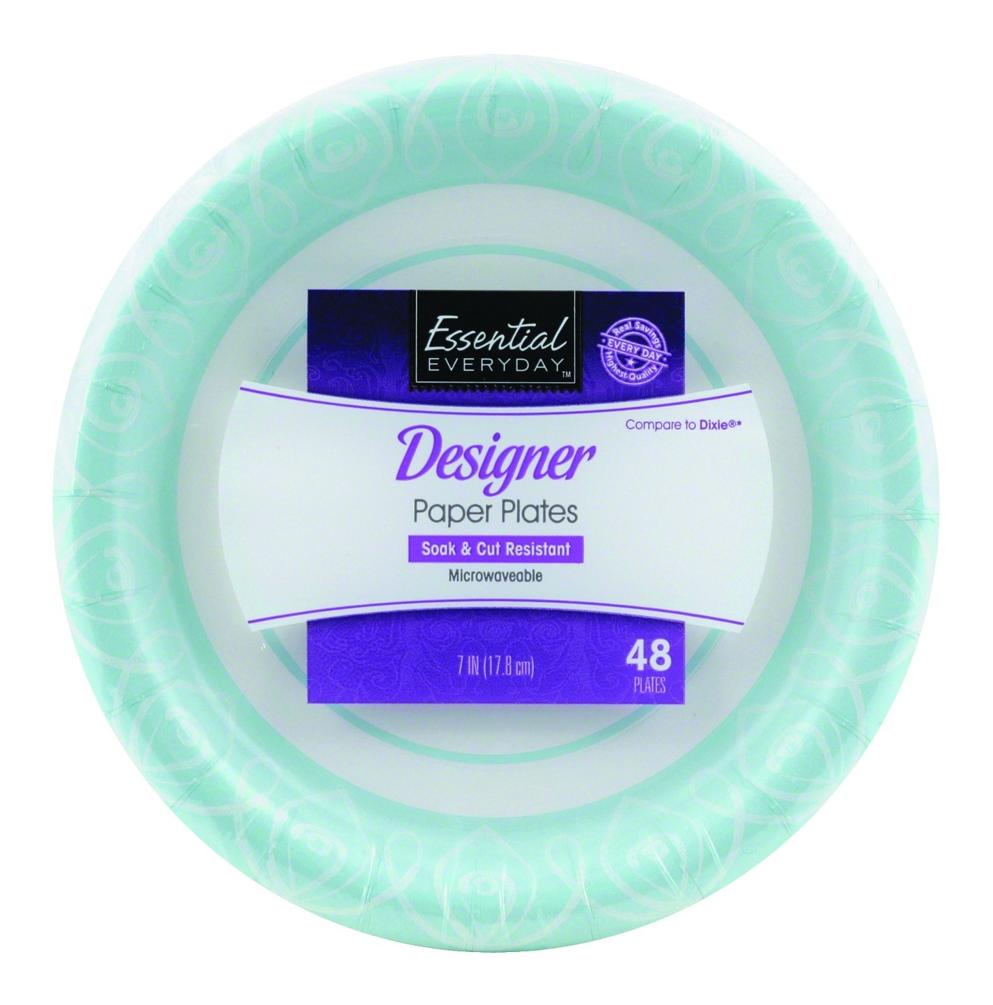 slide 1 of 1, Essential Everyday Designer Plates 7", 48 ct