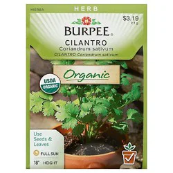 Burpee Cilantro Seeds, Organic Coriander