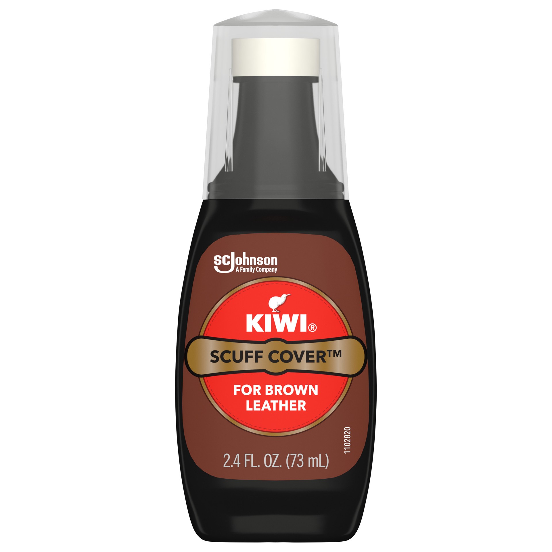 slide 1 of 8, KIWI Scuff Cover, Brown, 2.4 fl Oz, 2.4 oz