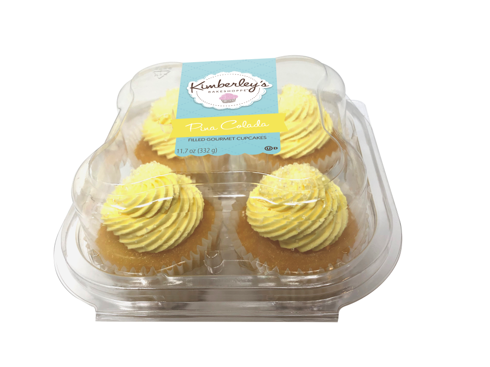 slide 1 of 1, Kimberley's Bakeshoppe Gourmet Cupcakes - Pina Colada, 4 ct; 11.7 oz