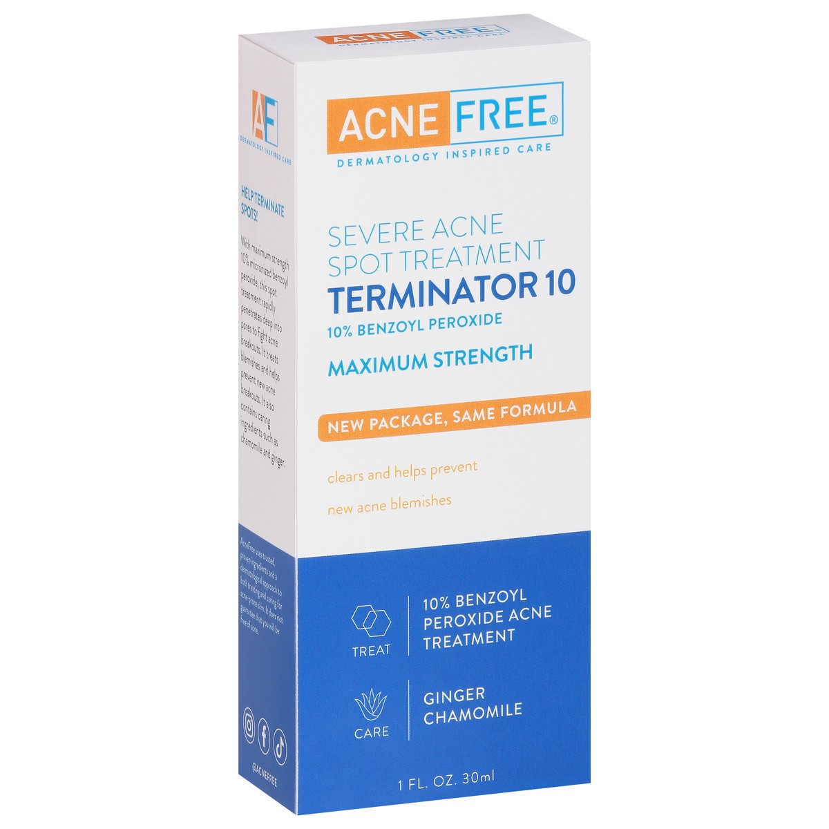 slide 4 of 13, AcneFree Maximum Strength Ginger Chamomile Terminator 10 1 fl oz, 1 fl oz