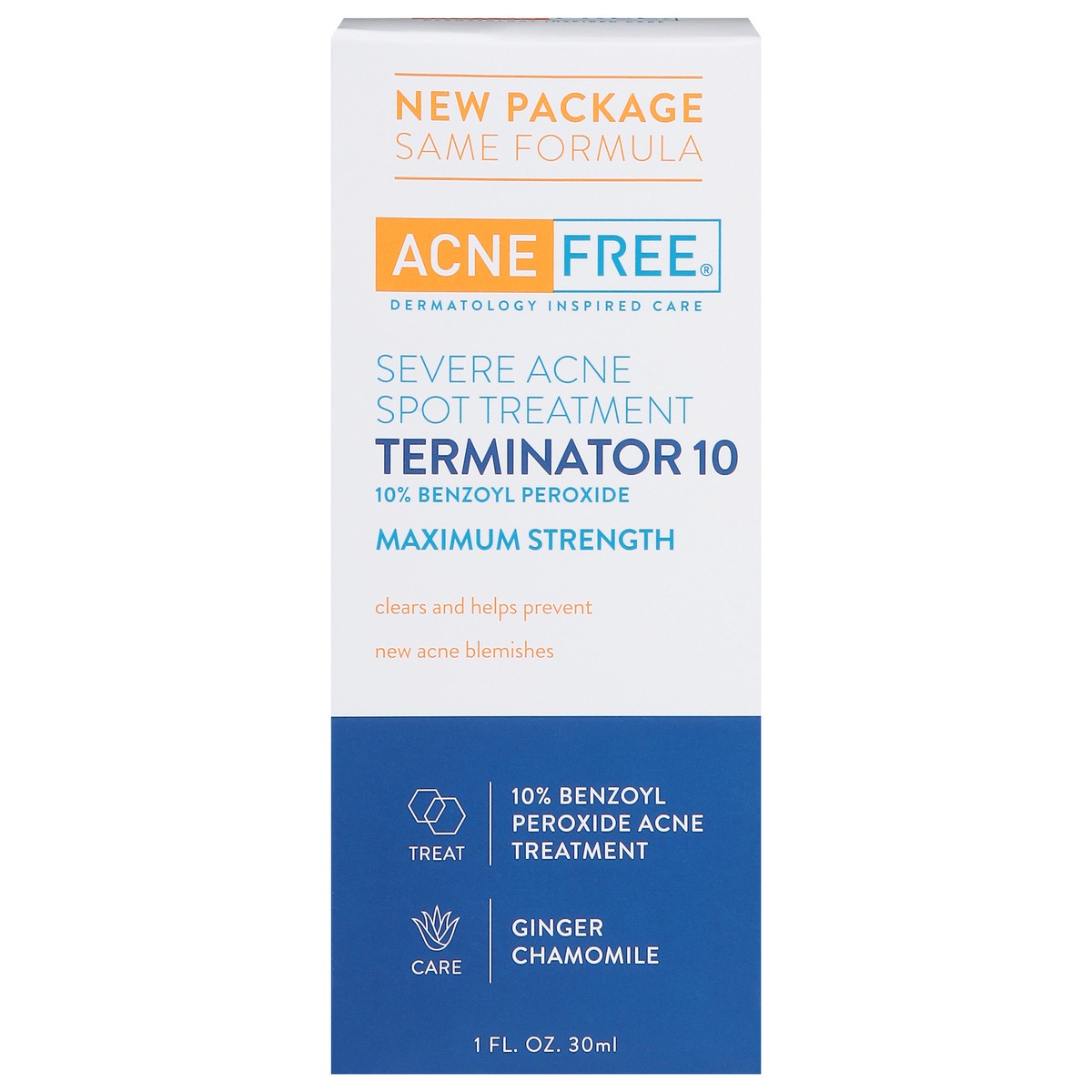 slide 1 of 13, AcneFree Maximum Strength Ginger Chamomile Terminator 10 1 fl oz, 1 fl oz