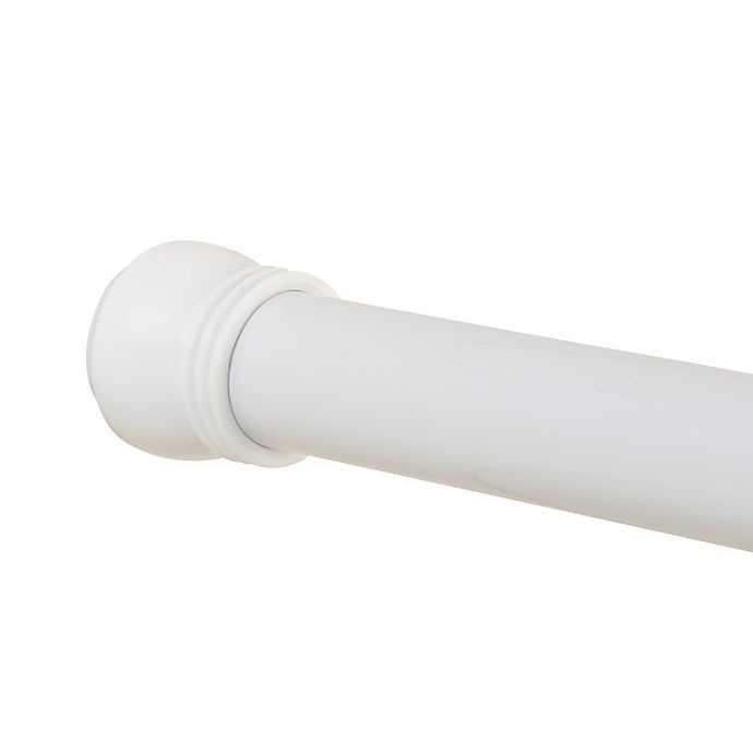 slide 1 of 7, Titan NeverRust Aluminum Adjustable Tension Stall Shower Rod - White, 40 in