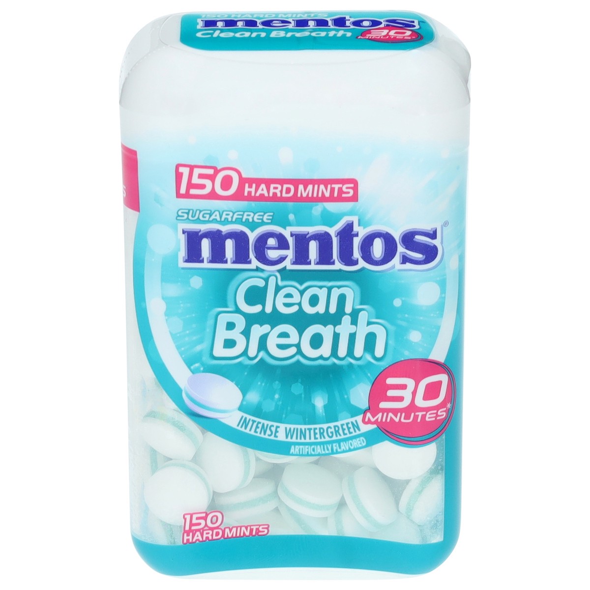 slide 1 of 13, Mentos Sugarfree Clean Breath Intense Wintergreen Hard Mints 150 Each, 150 ct
