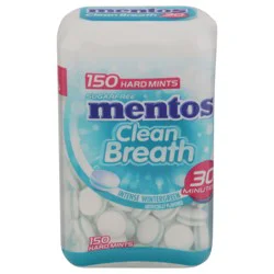 Mentos Sugarfree Clean Breath Intense Wintergreen Hard Mints 150 ea