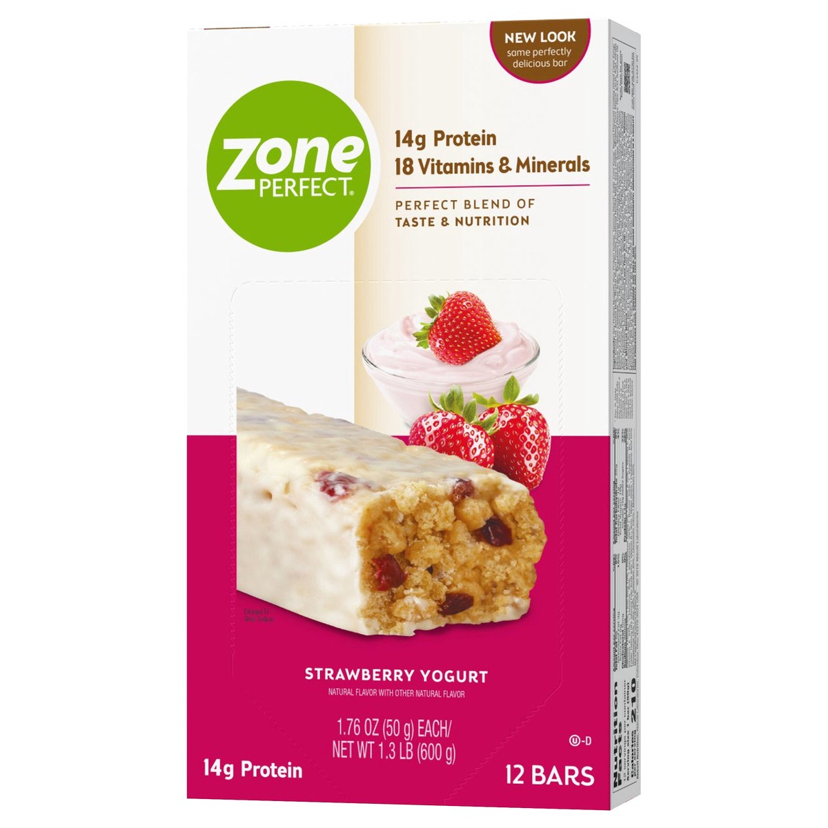 slide 3 of 7, Zone Perfect Protein Bar Strawberry Yogurt Bars 12 - 1.76 oz Bars, 12 ct