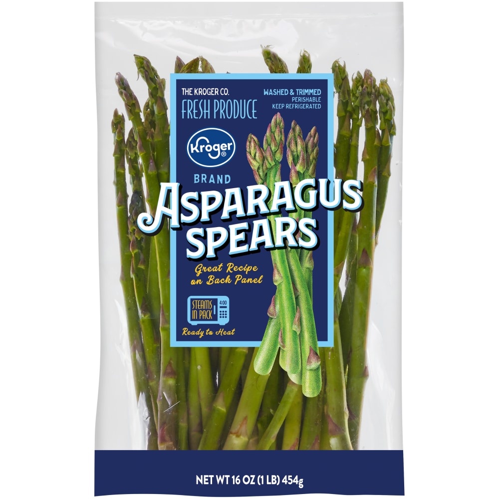 slide 1 of 1, Kroger Asparagus Microwavable Style Bag, 16 oz