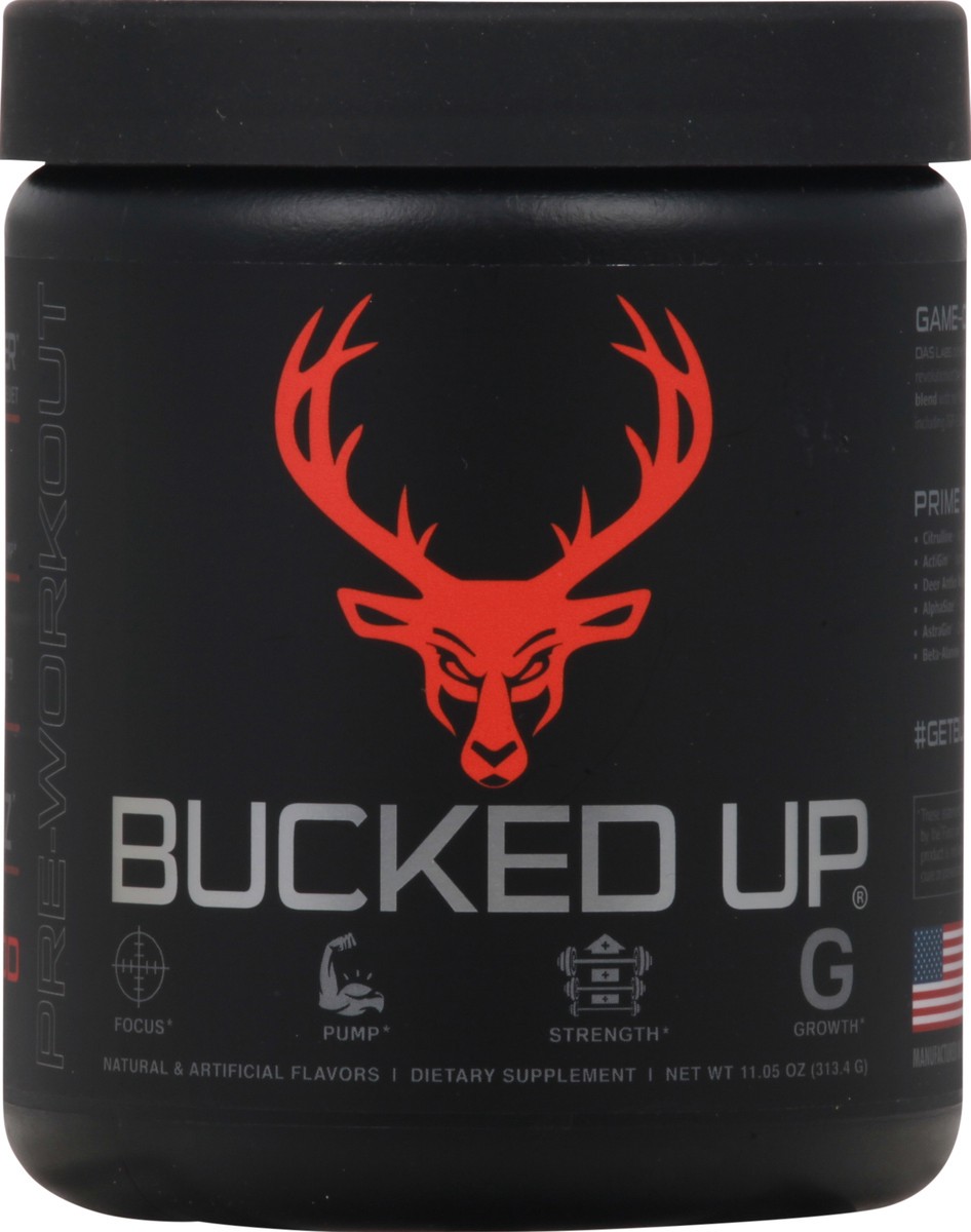 slide 13 of 14, Bucked Up Red Raspberry Flavor Pre-Workout Supplement 11.05 oz, 11.05 oz