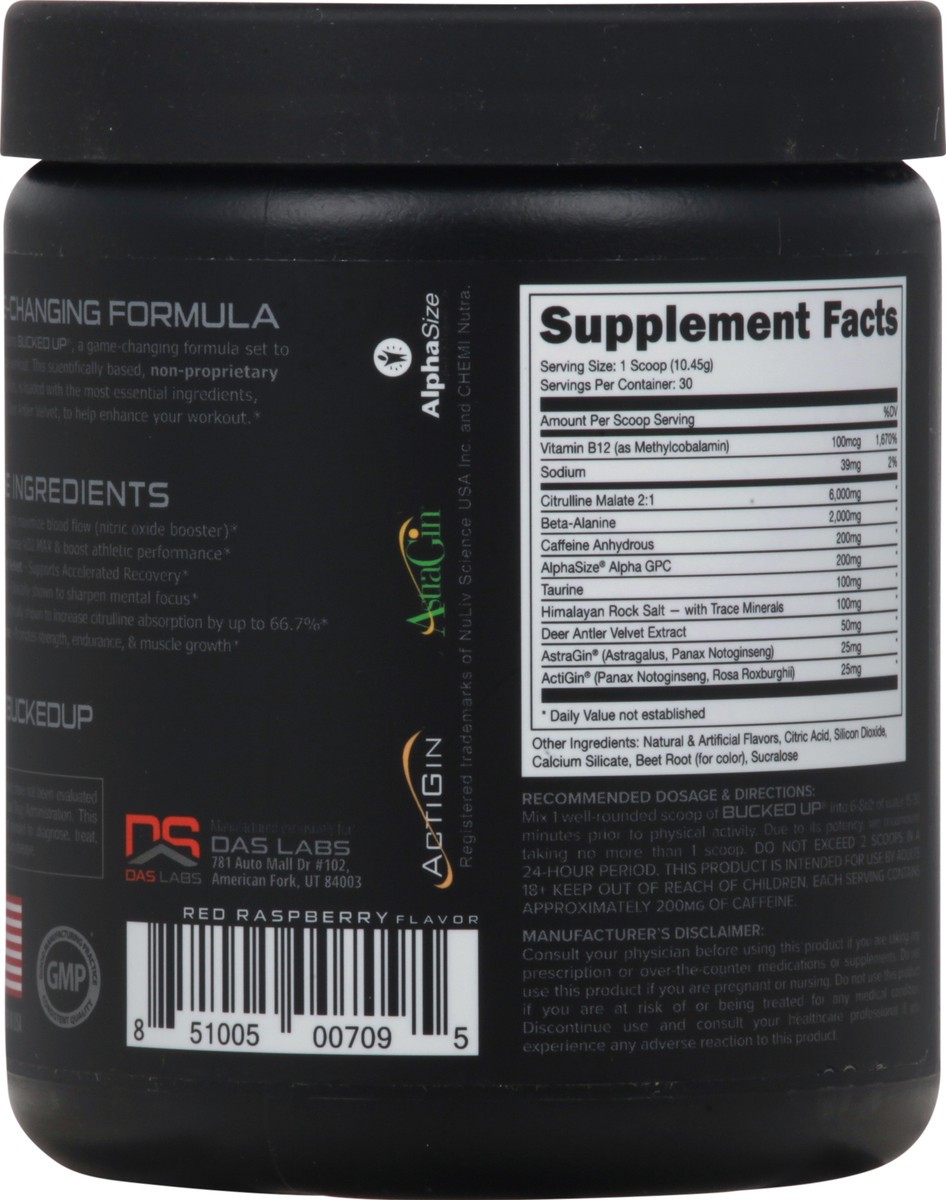 slide 9 of 14, Bucked Up Red Raspberry Flavor Pre-Workout Supplement 11.05 oz, 11.05 oz