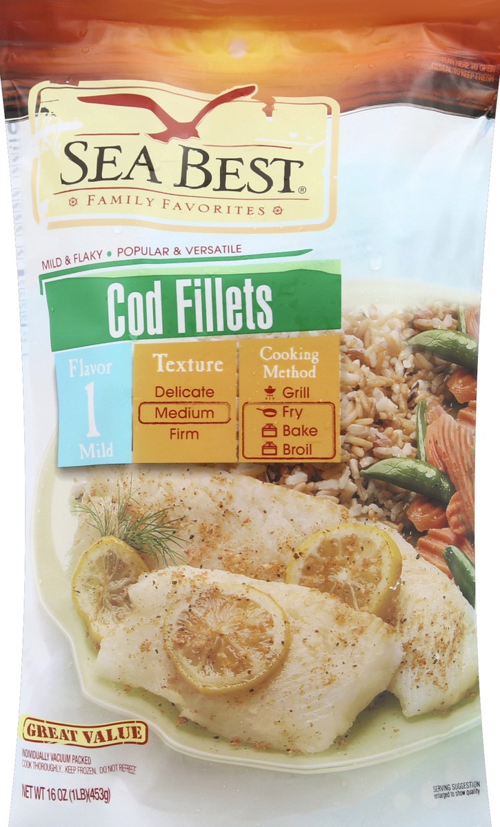 slide 2 of 2, Sea Best Cod Fillets, 16 oz