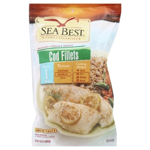 slide 1 of 2, Sea Best Cod Fillets, 16 oz